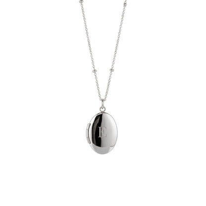 Elegant Oval Initial Pendant Necklace