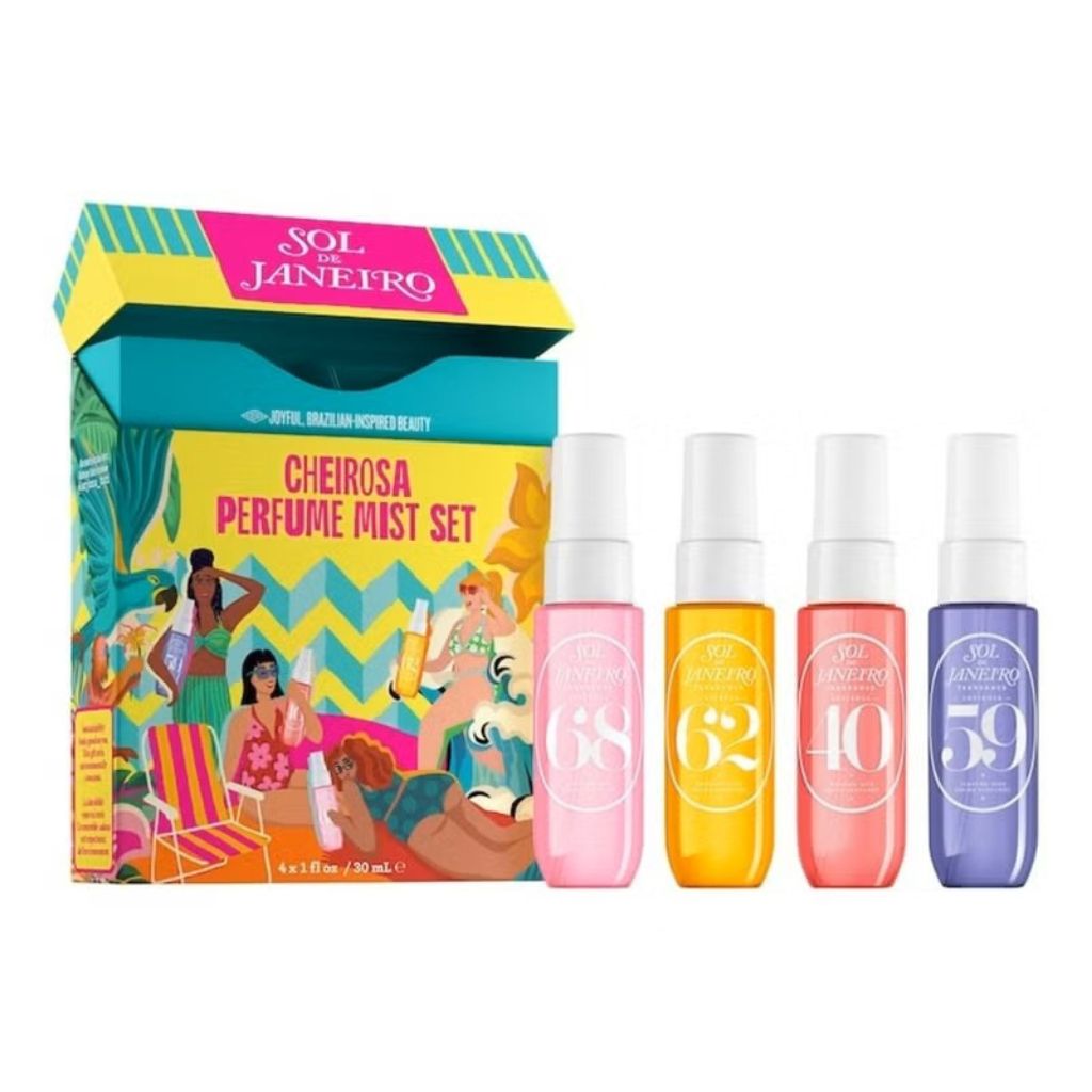 Sol De Janeiro Cheirosa Perfume Mist Set Travel Size Mini Fragrances 4 x 30ml