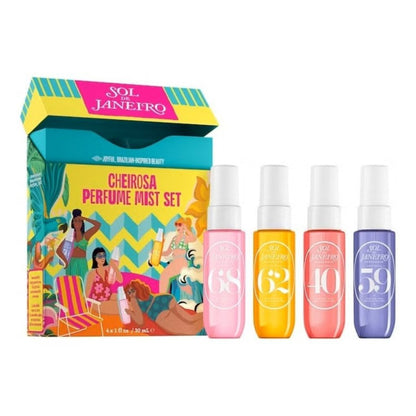 Sol De Janeiro Cheirosa Perfume Mist Set Travel Size Mini Fragrances 4 x 30ml