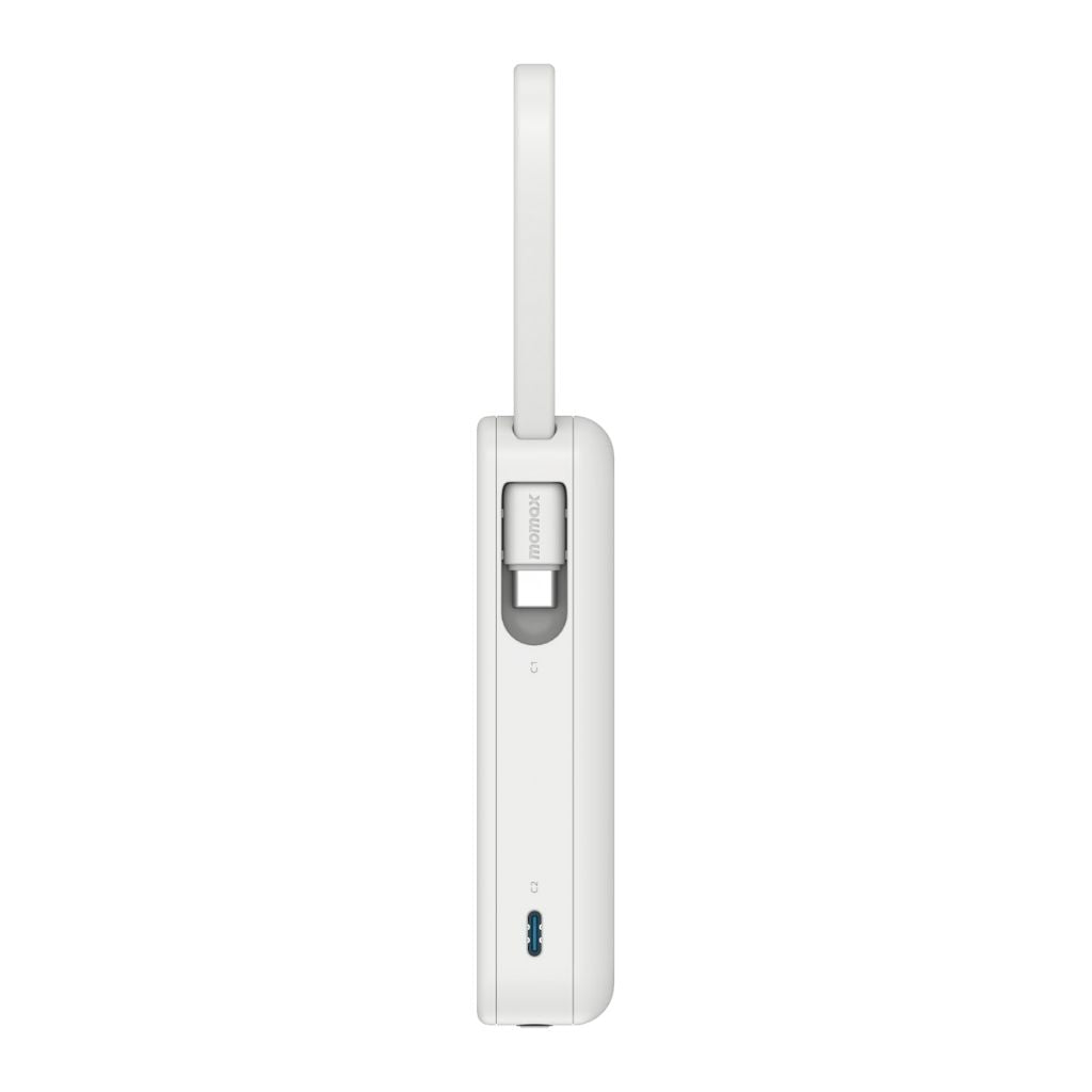 Momax 1-Power Vital+ 10000 mAh Power Bank With Built In Usb-C & Lightning Cable