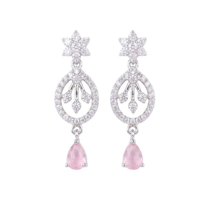 Blush Petal Necklace And Earrings Set
