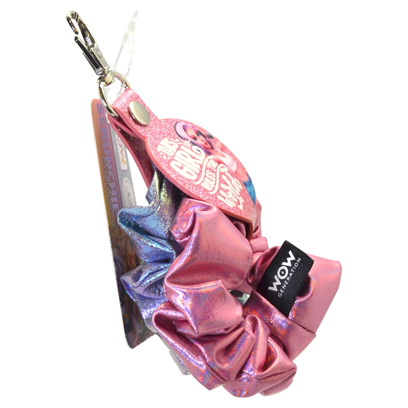 WOW Generation 2 in 1 Scrunchie & Keychain - Purple/ Pink
