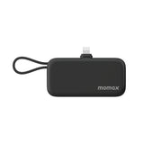 Momax Power Mini 5000mAh 3-in-1 Power Bank with Lightning Plug - Black