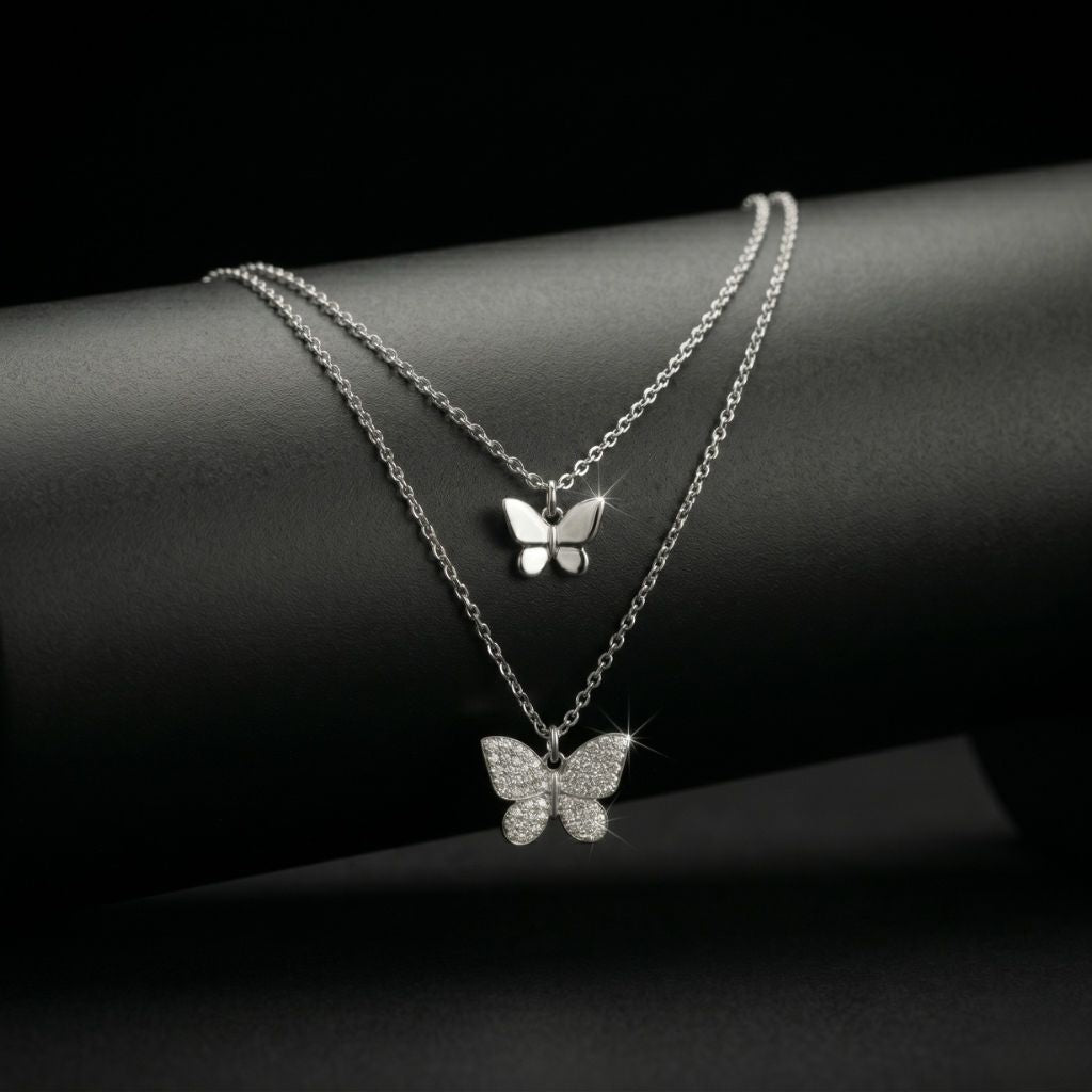 Butterfly Glow Layered Necklace