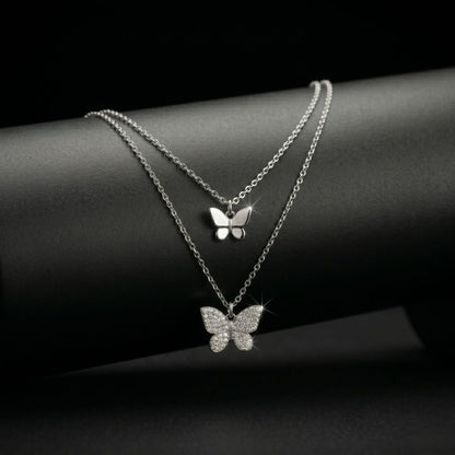 Butterfly Glow Layered Necklace