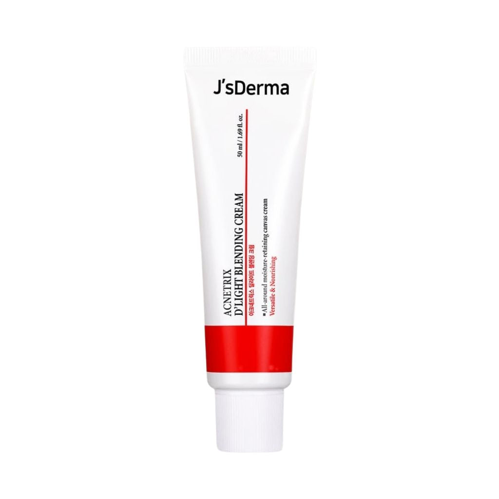 JsDerma Acnetix D'Light Blending Cream tube on a white background