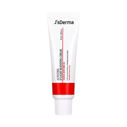 JsDerma Acnetix D'Light Blending Cream tube on a white background