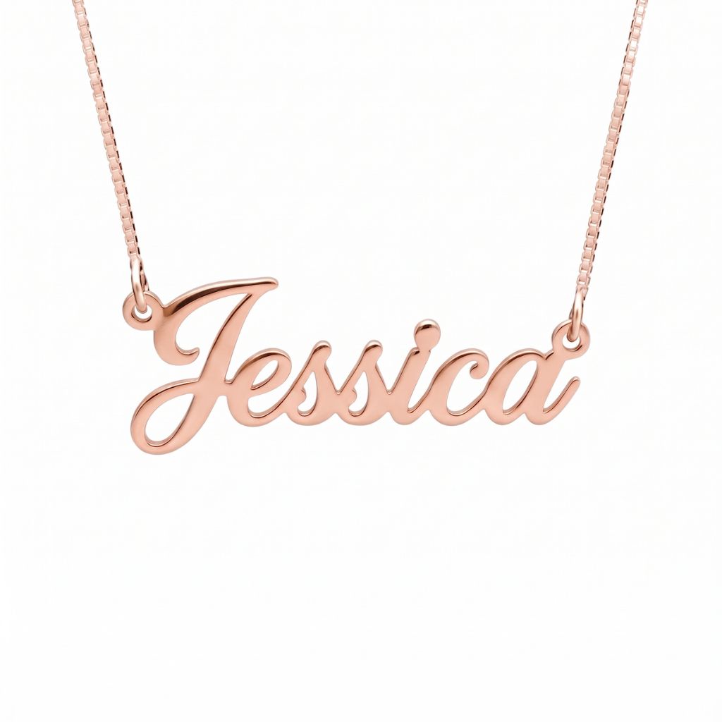 Stylish Font Horizontal Name Necklace