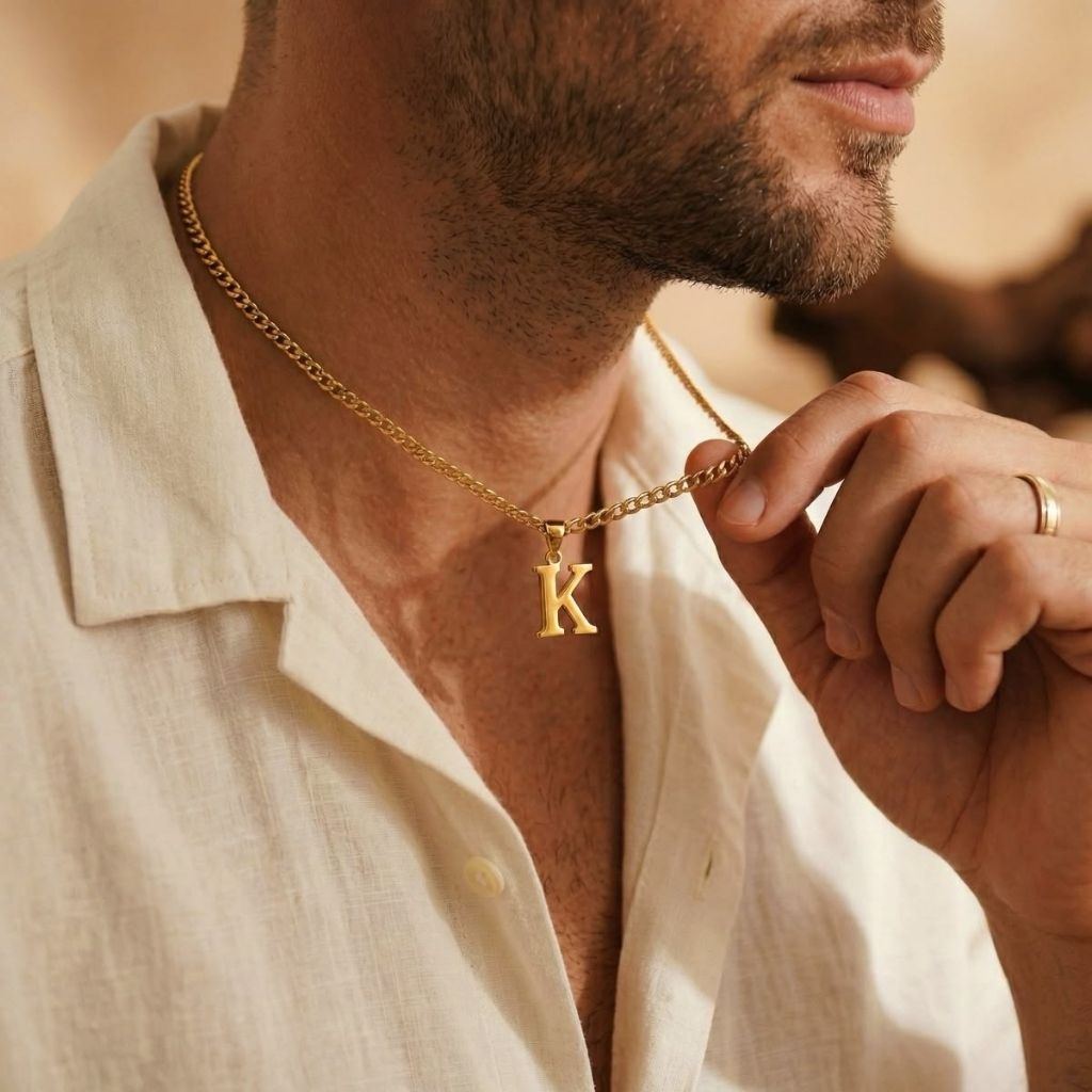 Chunky Chain Initial Pendant Necklace