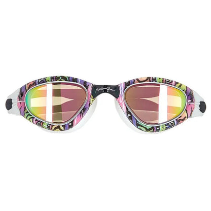 Maui and Sons Anti-Fog UV-Protected Swim Printed Goggles - White