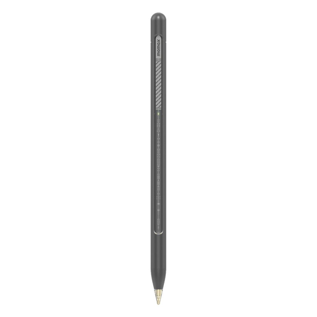 Black stylus pen on a white background