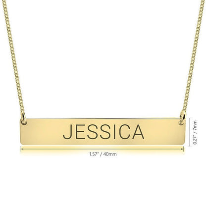 Horizontal Broad Bar Necklace