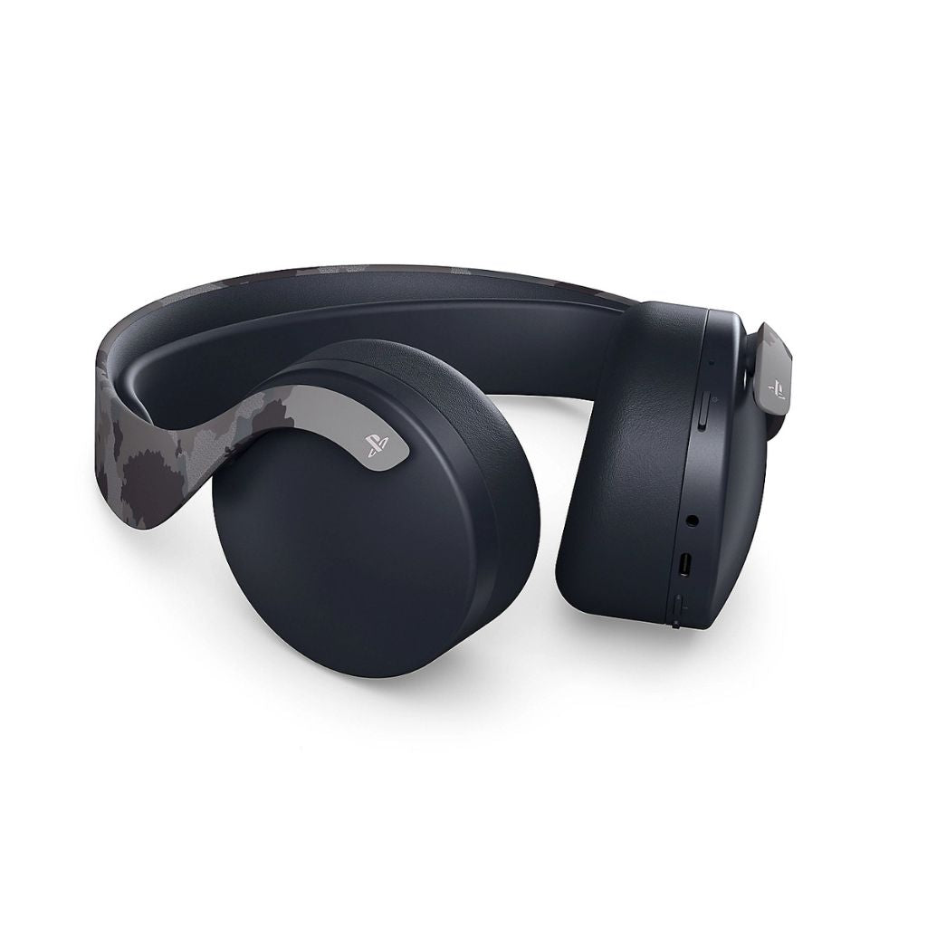 Black gaming headset on a white background