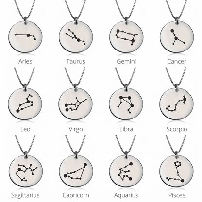 Personalised Zodiac Constellation Necklace