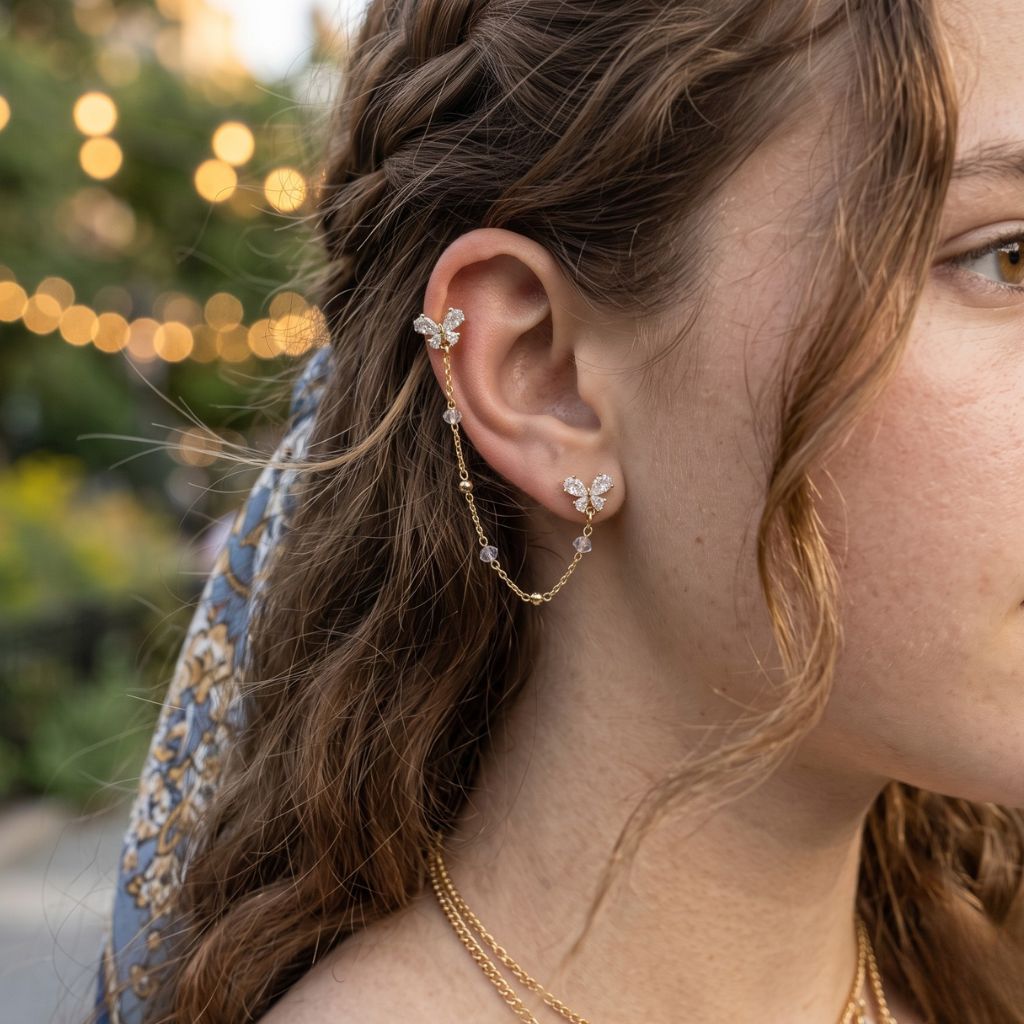 Butterfly Dream Chain Earrings