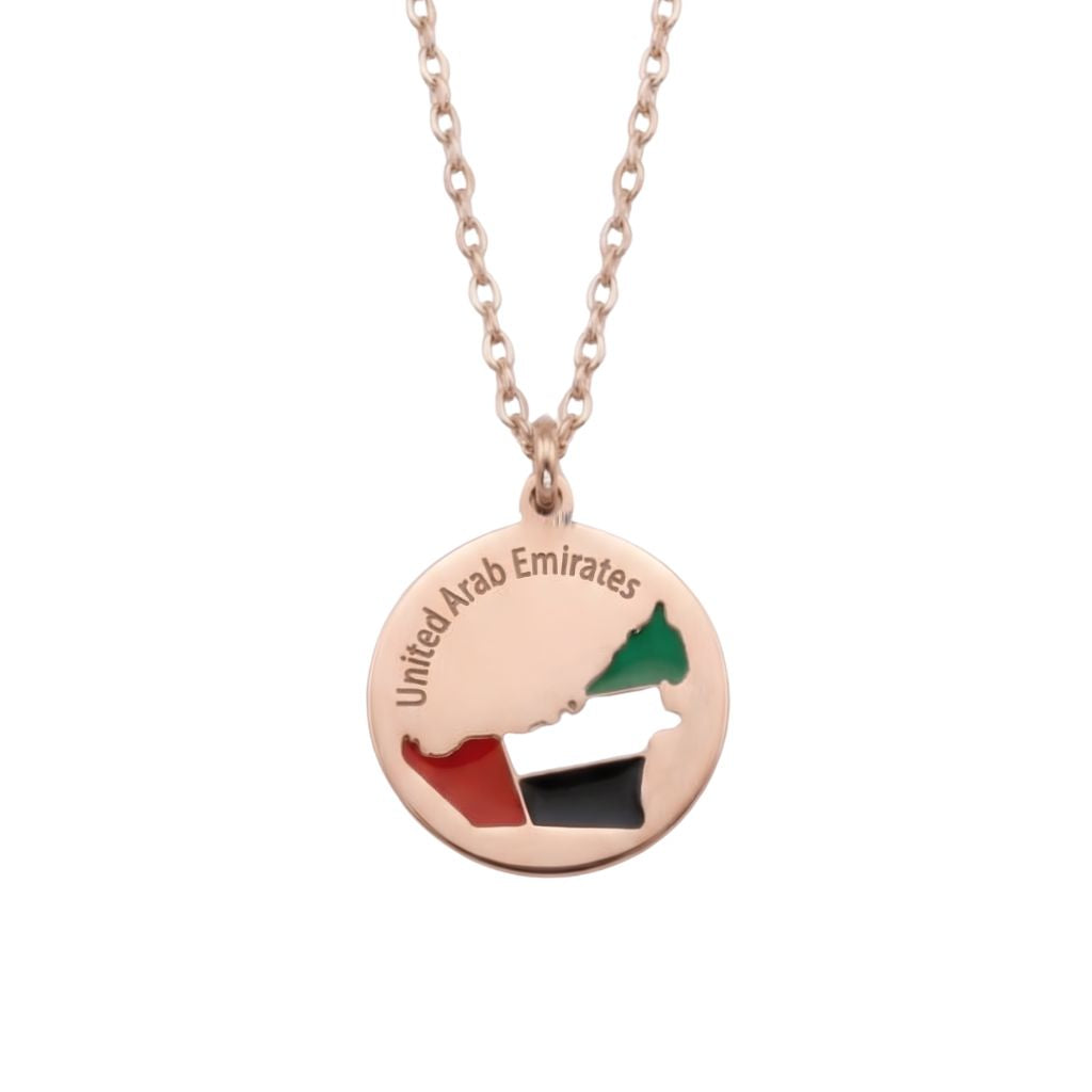 UAE Map Coin Necklace