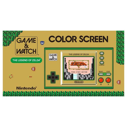 Nintendo Game & Watch model with 'The Legend of Zelda' on a beige background