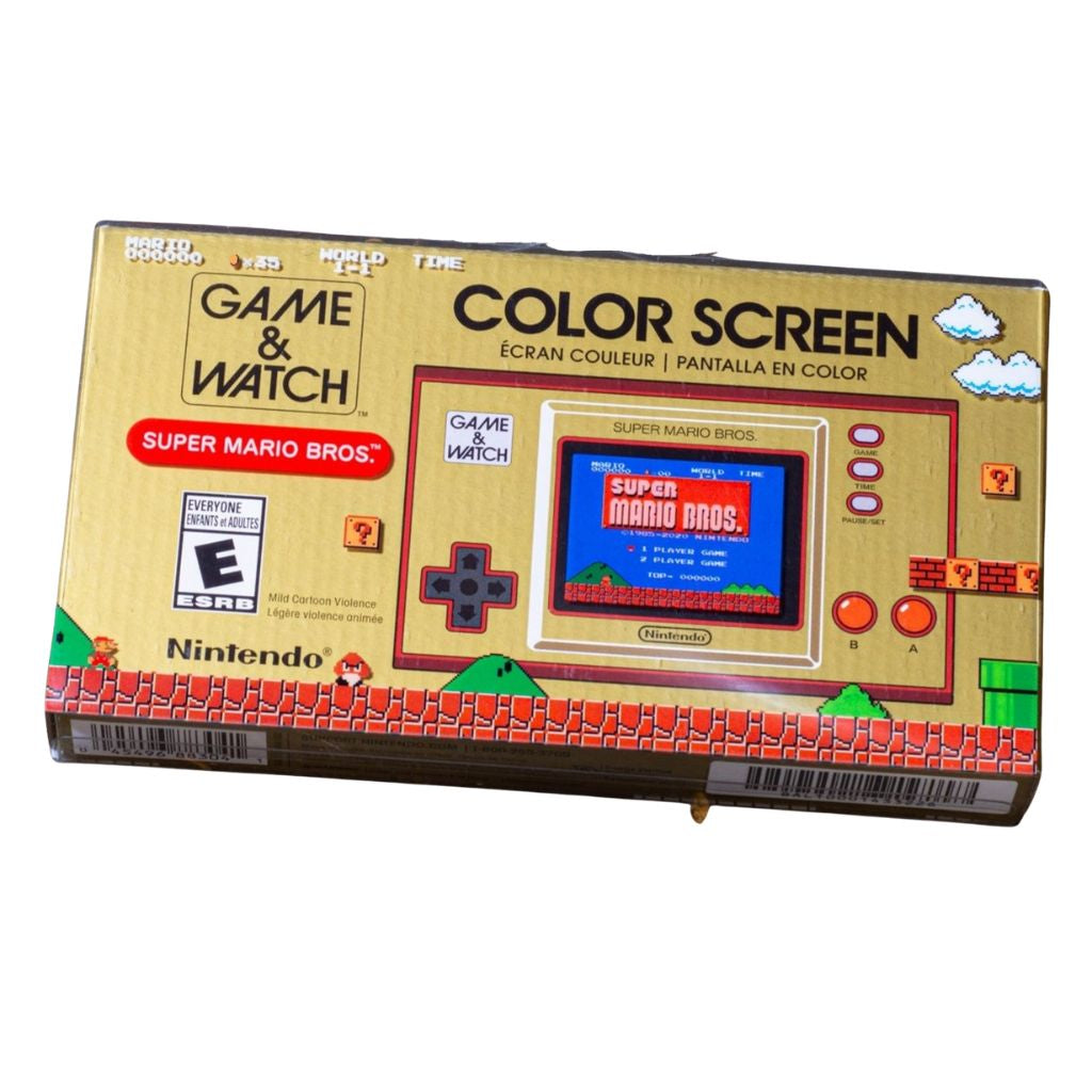 Nintendo Game & Watch Color Screen Super Mario Bros packaging on a white background