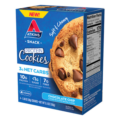 Chocolate Chip Protein Cookies (Pack of 4 Cookies)