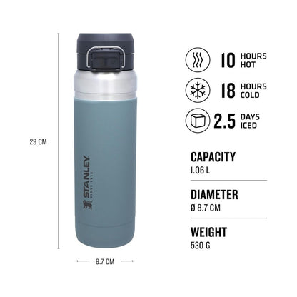 Quick Flip Water Bottle 1060 ml / 36 oz - Shale