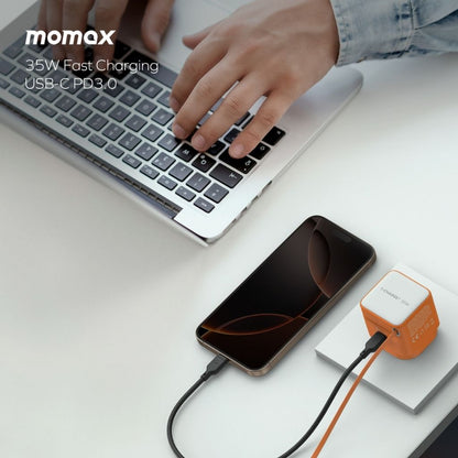 Momax 1-Charge 35W GaN 1-Port Charger With Built-In Usb-C Cable