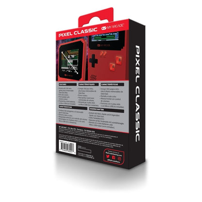 Pixel Classic gaming console packaging on a white background