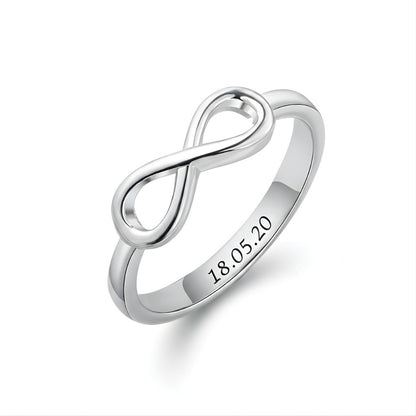 Custom Date Engraved Infinity Ring