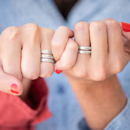 Three layered Name Ring