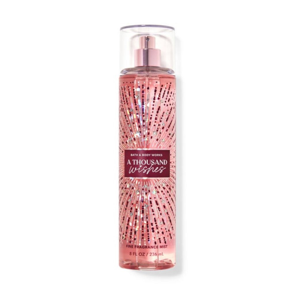 Bath and Body Works A Thousand Wishes fragrance mist on a white background