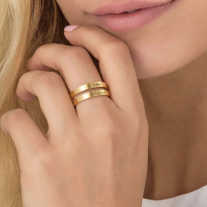 Two Layered Name Ring