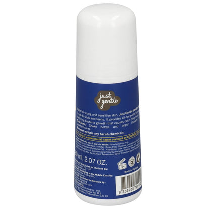 Blue cylindrical container with white cap on a white background