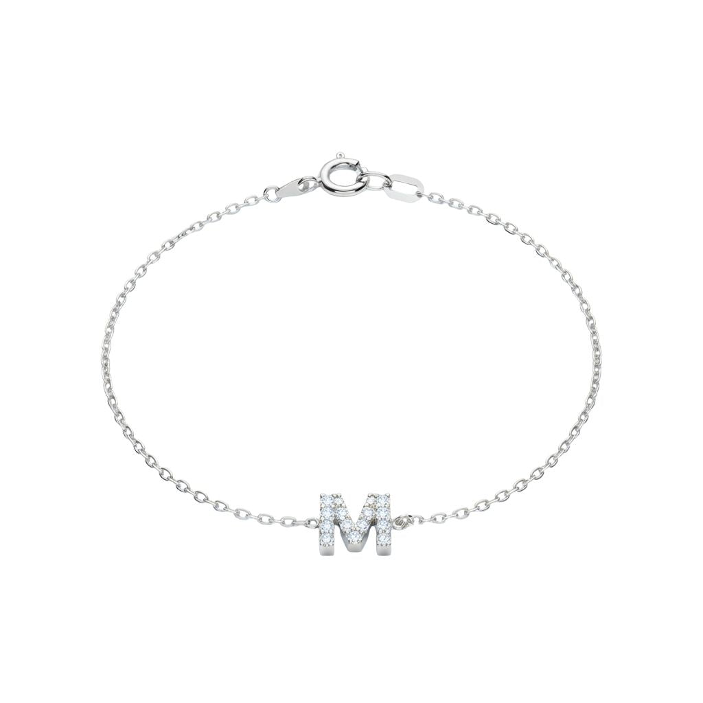 Personalised Diamond Initial Bracelet