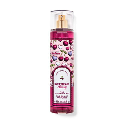 Bath and Body Works Sweetheart Cherry fine fragrance mist on a white background