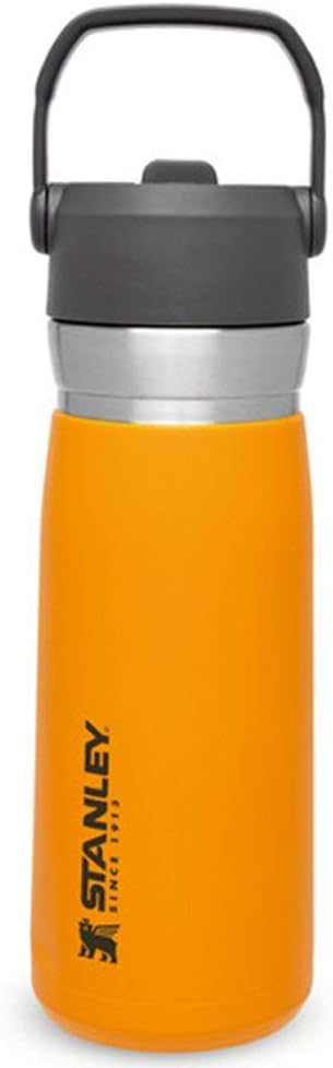 IceFlow™  Flip Straw Water Bottle 0.65L / 22 OZ Saffron