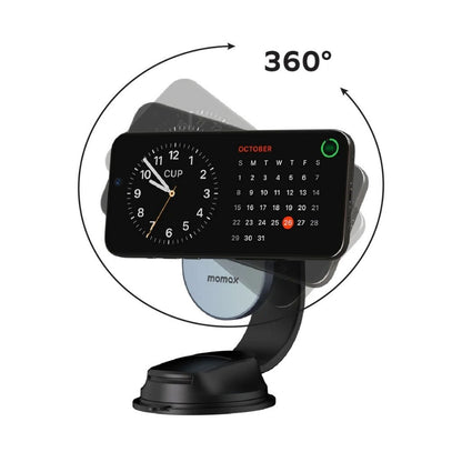 Momax 1-Move Q.Mag Qi2 25W Magnetic Car Mount With 45W Pd Charger