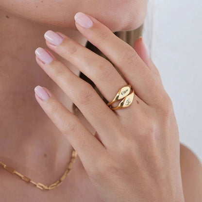 Engraved Signet Ring