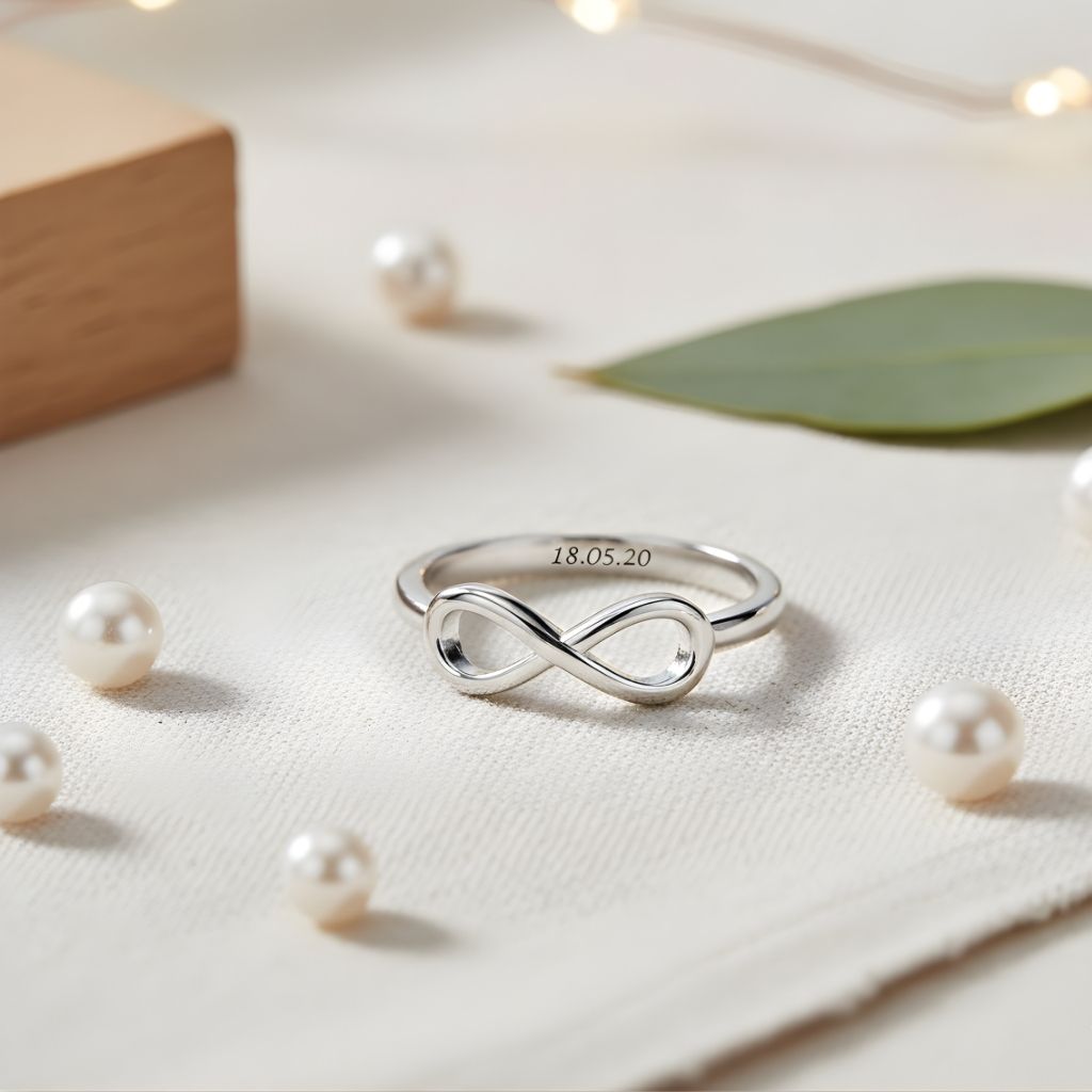 Custom Date Engraved Infinity Ring