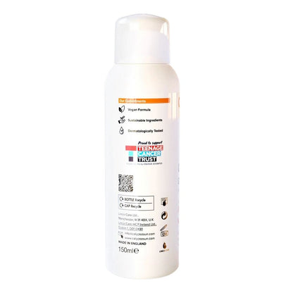 White bottle with label on a white background