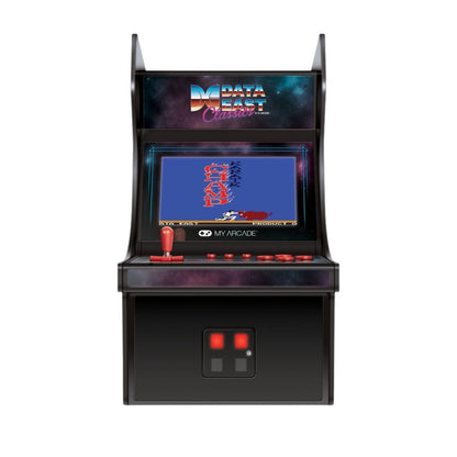 Small arcade machine with a screen displaying 'My Arcade' on a white background
