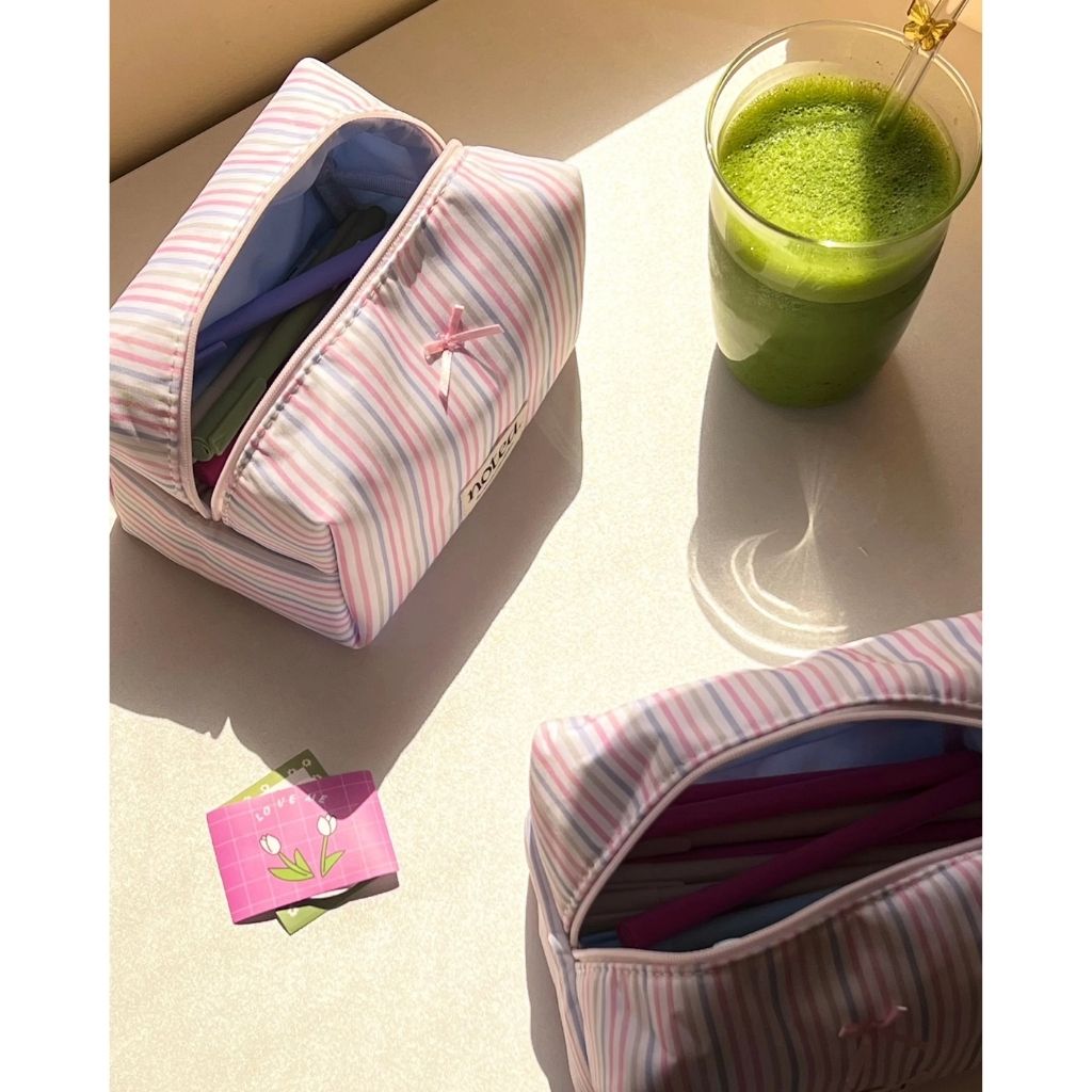 Candy Pastel Stripe Pouch