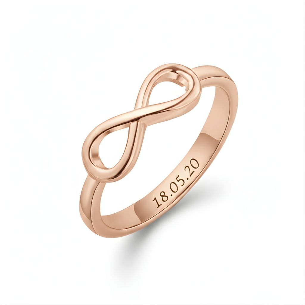 Custom Date Engraved Infinity Ring