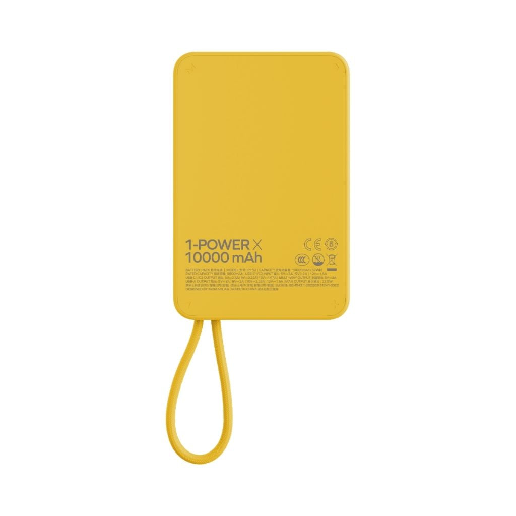 Momax 1-Power X 10000 mAh Power Bank With Built-In Usb-C Cable
