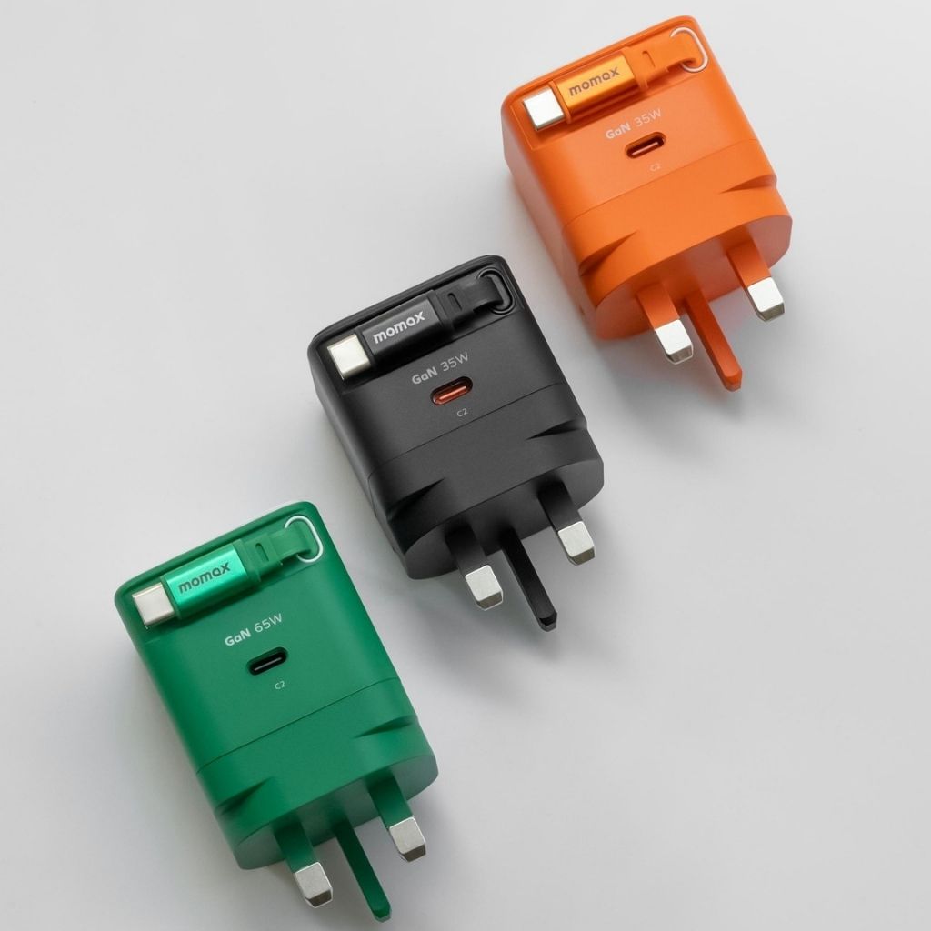 Momax 1-Charge 35W GaN 1-Port Charger With Built-In Usb-C Cable