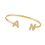 Two-Letter Stone Bangle