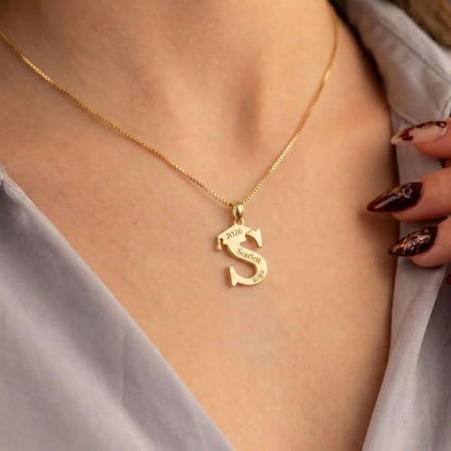 Custom Graduation Initial Necklace