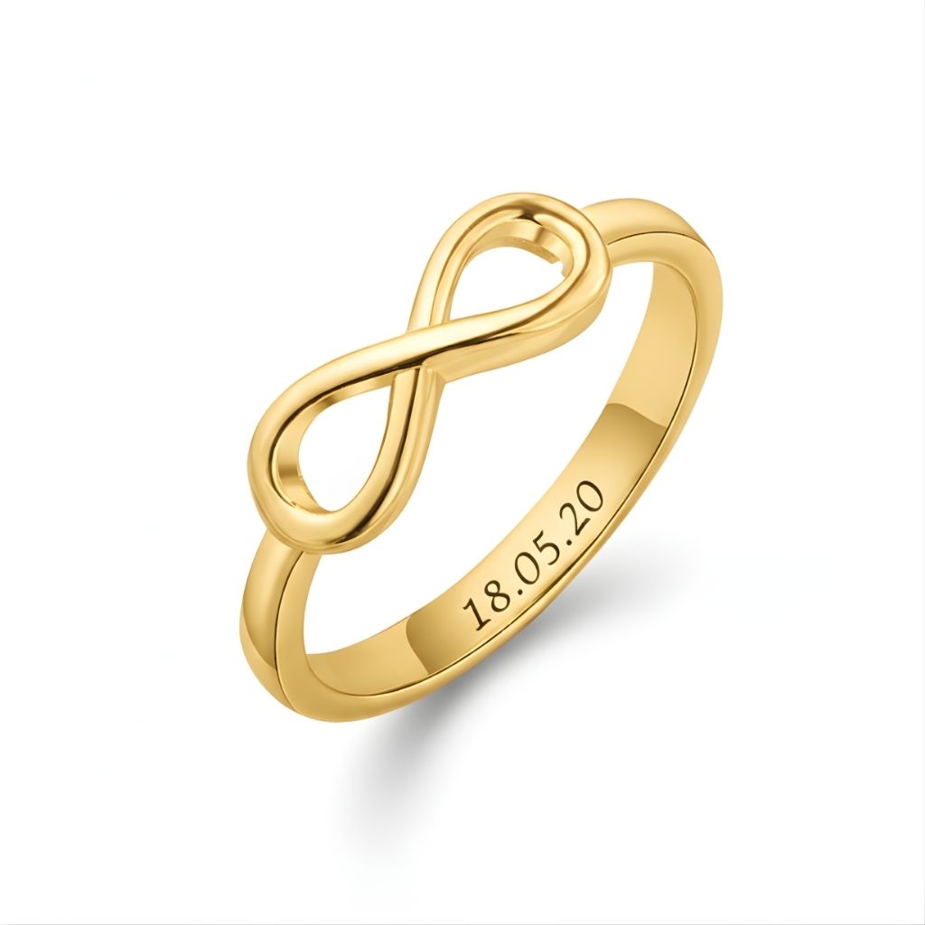 Custom Date Engraved Infinity Ring