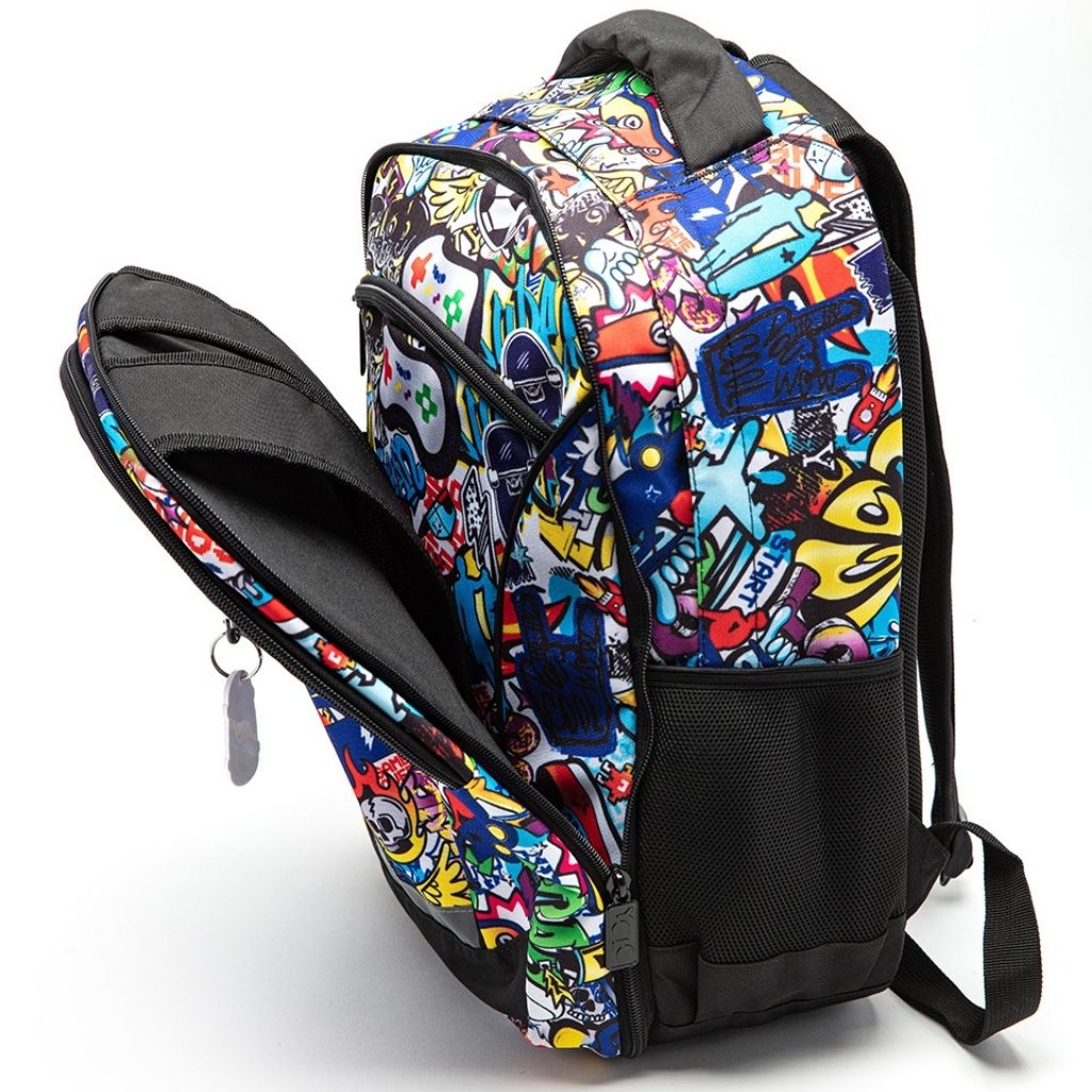 YOLO Duo Backpack Set – Graffiti & Tie-Dye Matching Backpacks for Him & Her