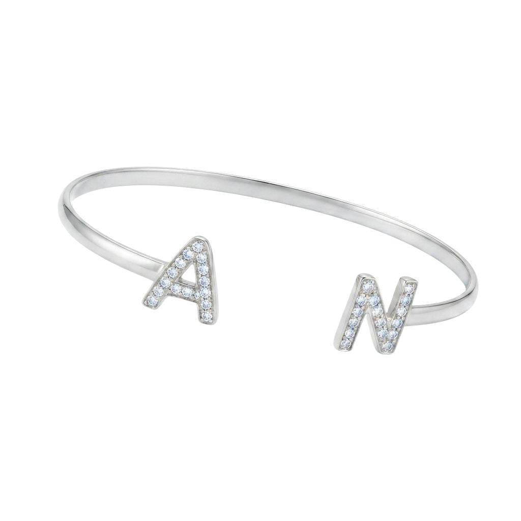 Two-Letter Stone Bangle