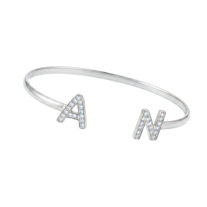 Two-Letter Stone Bangle