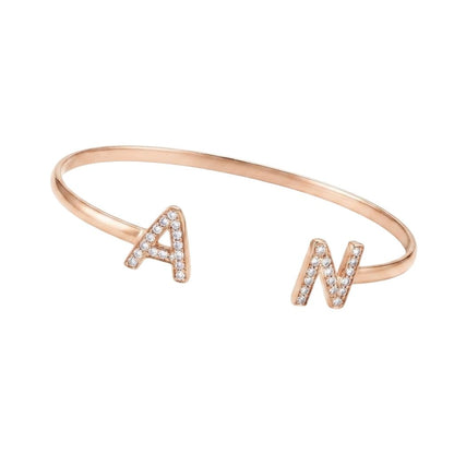 Two-Letter Stone Bangle